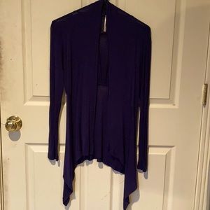 OATT navy lightweight long stretchy cardigan